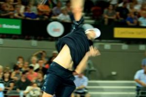 Slower shutter-speed: Andy Roddick's serve