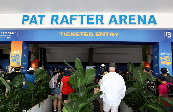 Fans arriving at Brisbane International 2024. Picture: Tennis Australia