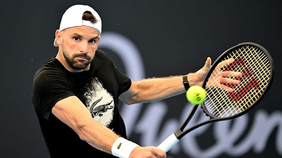 Grigor Dimitrov begins his 2025 Brisbane International title defence against qualifier Yannick Hanfmann. Photo: Getty Images