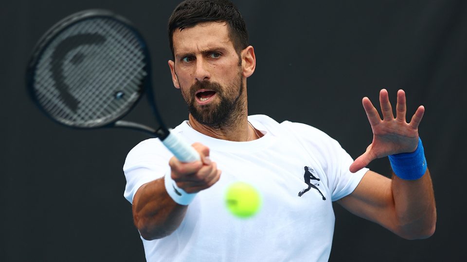 Novak Djokovic will open his 2025 Brisbane International singles campaign against Rinky Hijikata at Pat Rafter Arena on Tuesday. Photo: Getty Images