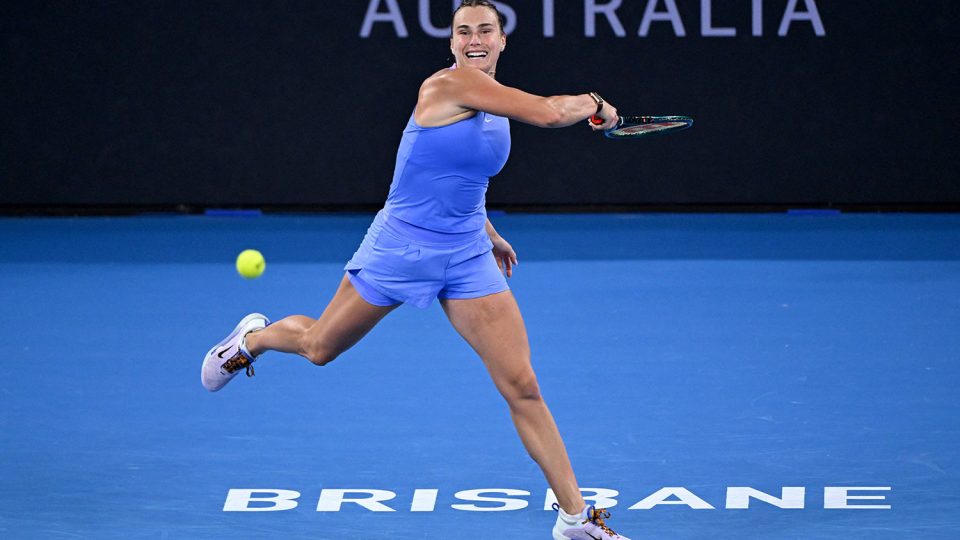 Aryna Sabalenka advances to the Brisbane International finals for a second straight year.