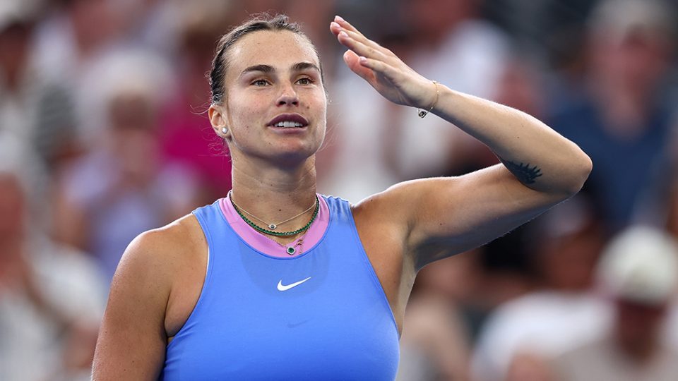 Aryna Sabalenka dropped just four games in her opening match against Renata Zarazua at the 2025 Brisbane International. Photo: Getty Images