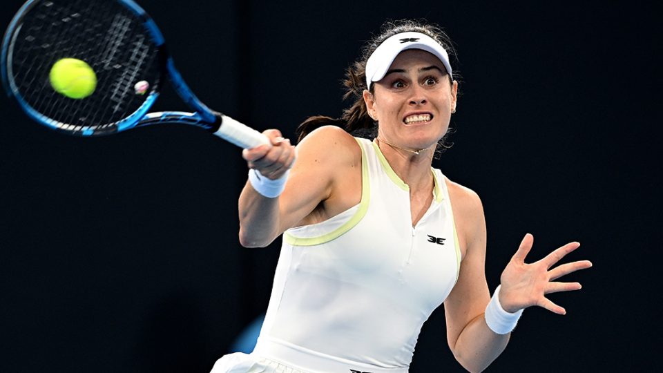 Kimberly Birrell sees off Anastasia Potapova to reach the Brisbane International 2025 quarterfinals. Photo: Getty Images