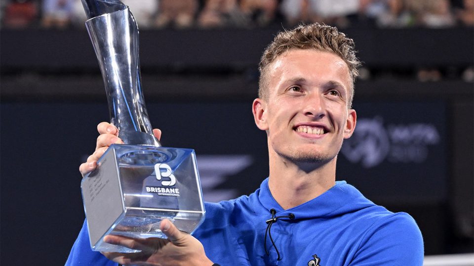 Jiri Lehecka is the Brisbane International 2025 champion, his second ATP title after winning last year's Adelaide International. [Getty Images]